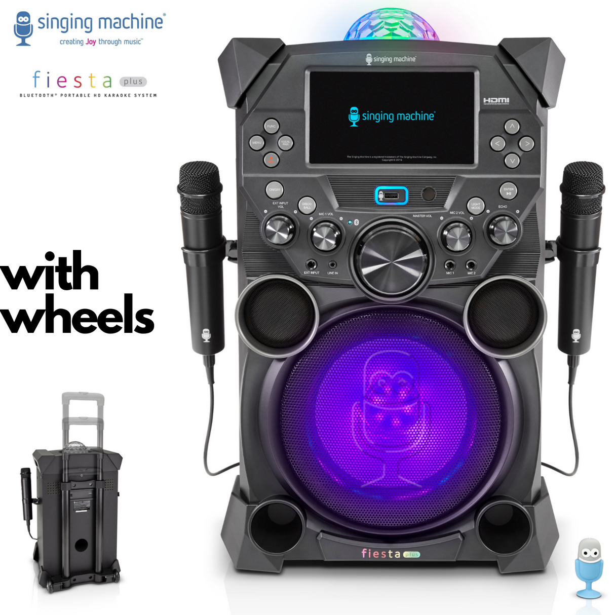 Singing Machine Singcast Max Karaoke System Bluetooth Speaker Portable SMC2035