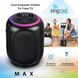 Singing Machine Singcast Max Karaoke System Bluetooth Speaker Portable SMC2035