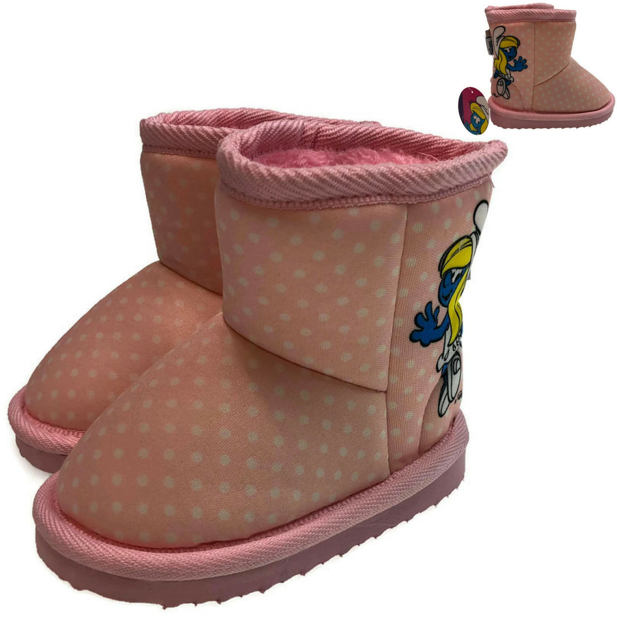 THE SMURFS Kids Childrens UGG Boots Shoes Warm Winter Official Licensed