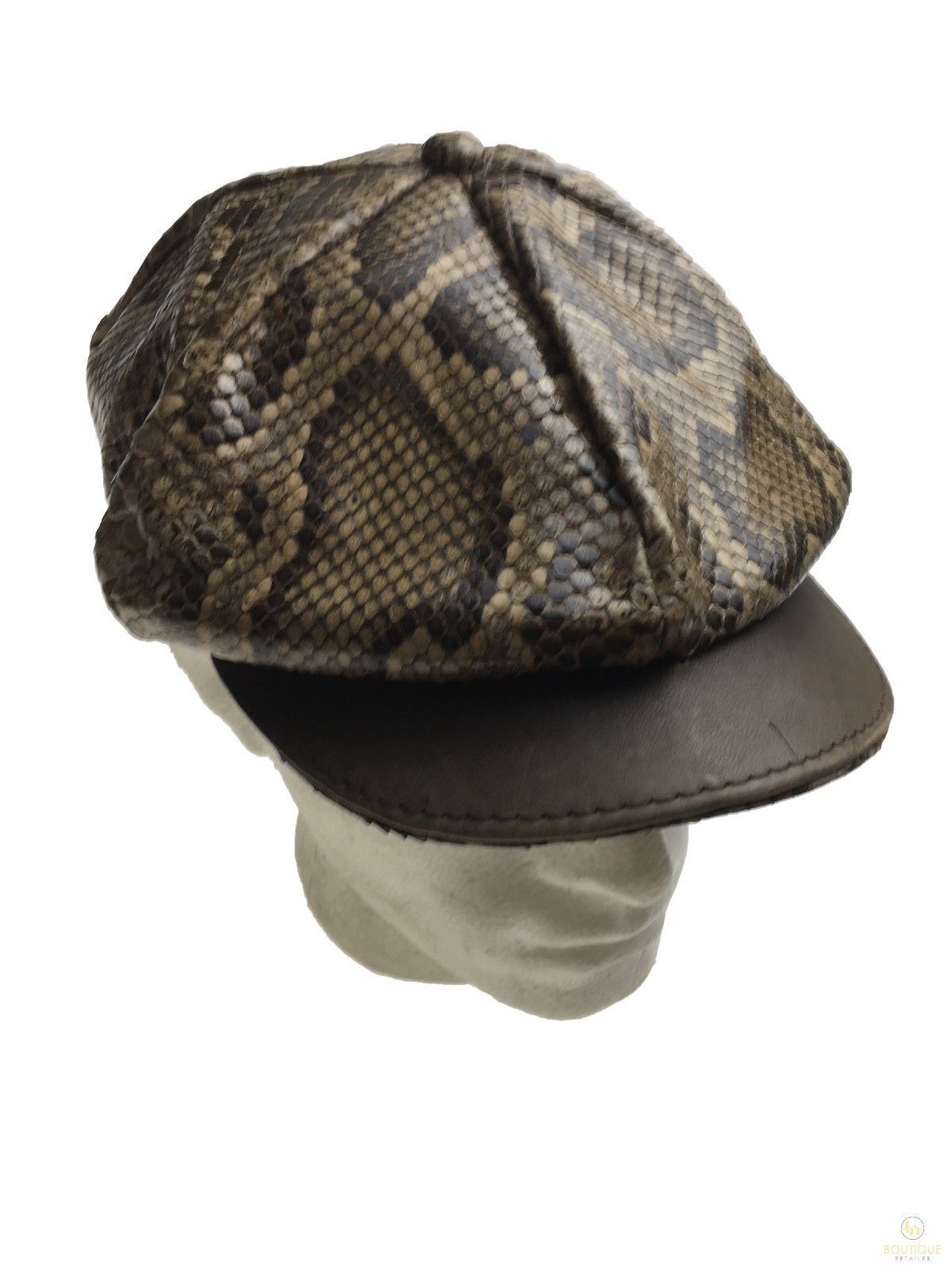 GENUINE SNAKE Flat Cap sboy Exotic Collection Made in Australia