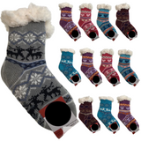 12 Pairs KIDS Thick Fur Bed Socks Boys Girls Soft Work Fluffy Non Slip BULK