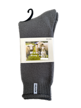 1 Pair Premium Mens Wool Heavy Duty Thick Work Socks Cushion Woolen - Grey