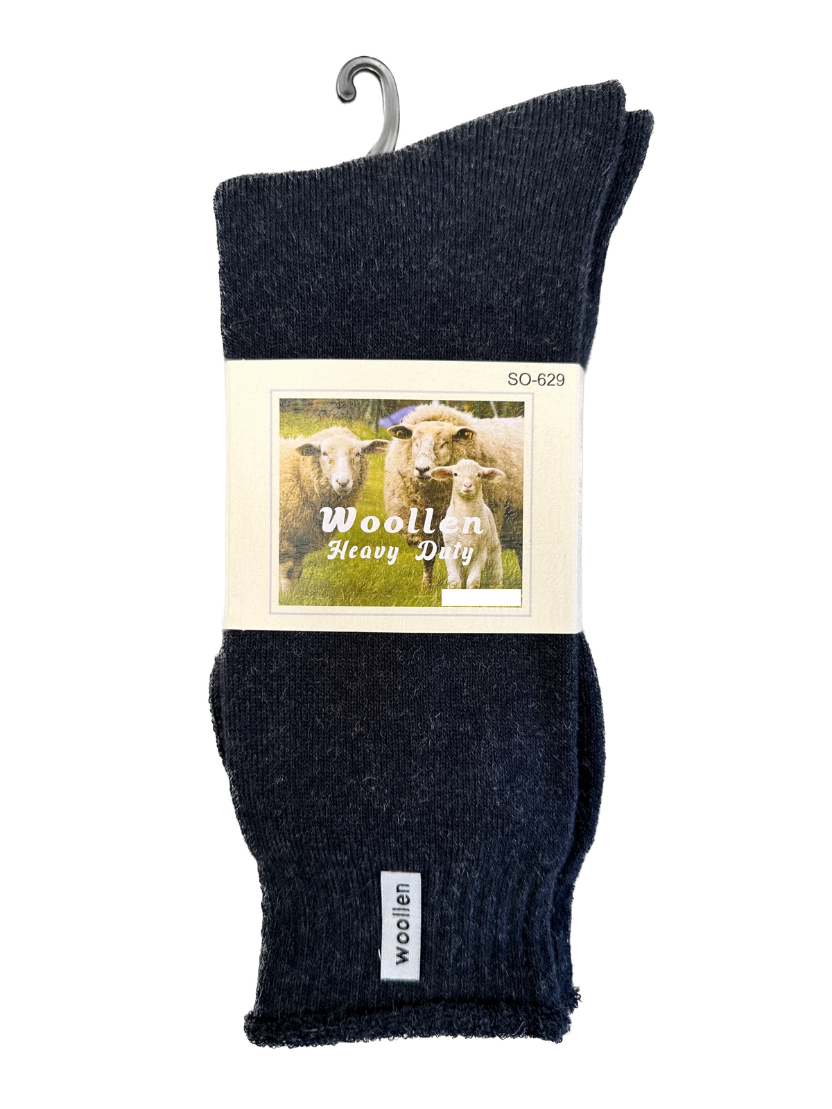 1 Pair Premium Mens Wool Heavy Duty Thick Work Socks Cushion Woolen - Navy