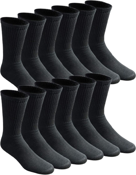 12 Pairs Bamboo Socks Unisex Premium Fiber Sock Super Soft Crew