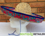 10x Mexican SOMBRERO Fancy Dress Straw Party Costume Hat Cap Spanish BULK