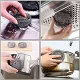 6x Heavy Duty Jumbo Stainless Steel Jumbo Scourers Dishwashing Cleaning