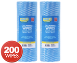 2 x Spiffy Cleaning Wipes Multipurpose Chux 100pk