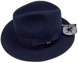 STACY ADAMS 100% Wool Felt Hat Warm Winter Fedora Trilby Style w Brim