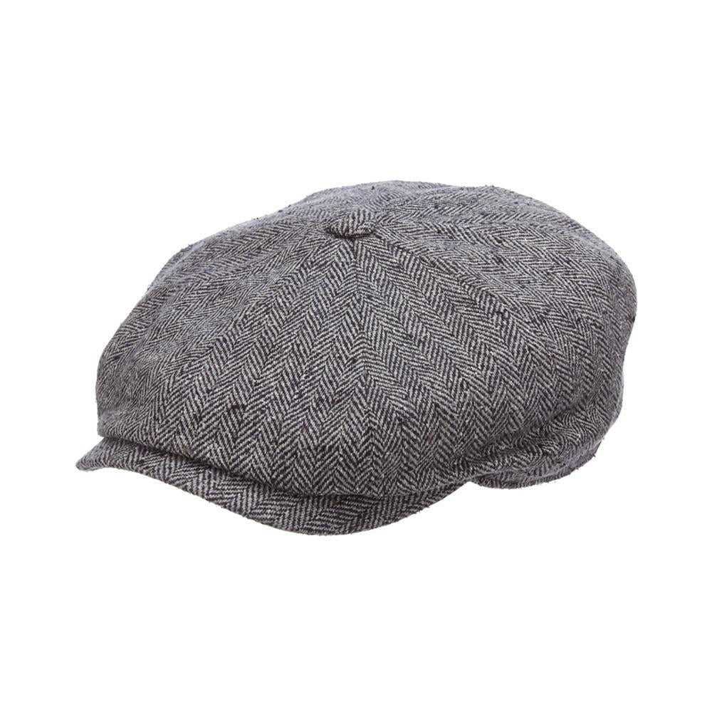 Stetson Mens Hatteras News Boy Hat Flat Cap Ivy Golf Silk Linen - Grey