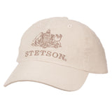 STETSON Linen Cotton Premium Baseball Cap with Leather Back Strap Summer STC213