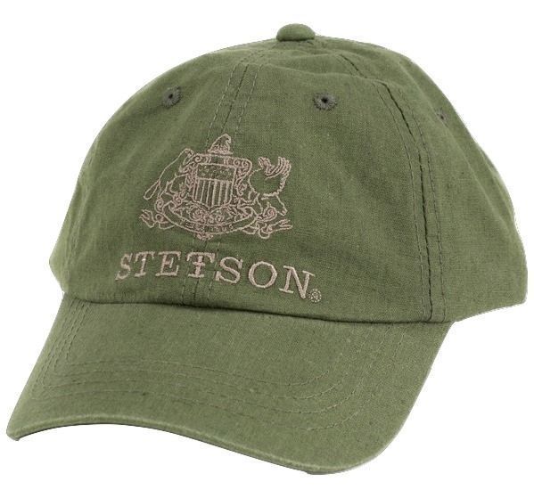 STETSON Linen Cotton Premium Baseball Cap with Leather Back Strap Summer STC213