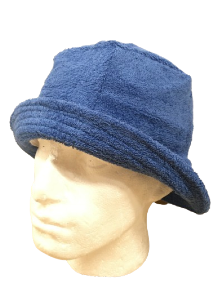 Stingy Brim Terry Towelling Bucket Hat Daggy Fishing Camping Lad Cap 100% COTTON - Sky Blue