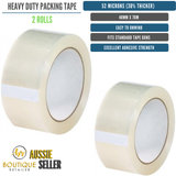 2 Rolls Packing Heavy Duty Packing Packaging Tape EXTRA STRONG 52 Microns 48mm