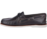 Sperry Mens A/O Orleans 2 Eye Leather Boat Shoes Gold Cup Moccasins - Charcoal Grey