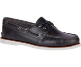 Sperry Mens A/O Orleans 2 Eye Leather Boat Shoes Gold Cup Moccasins - Charcoal Grey