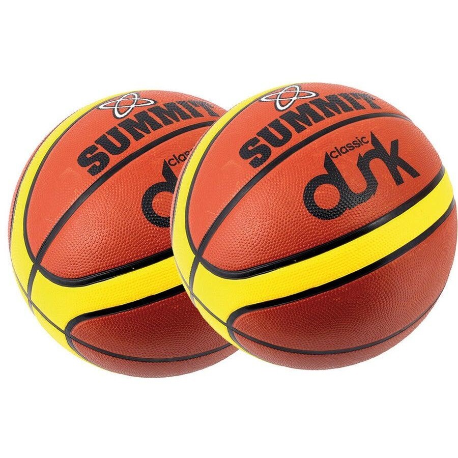 2x Summit Classic Dunk Basketball Indoor Outdoor Sport Game Rubber Ball Size 6