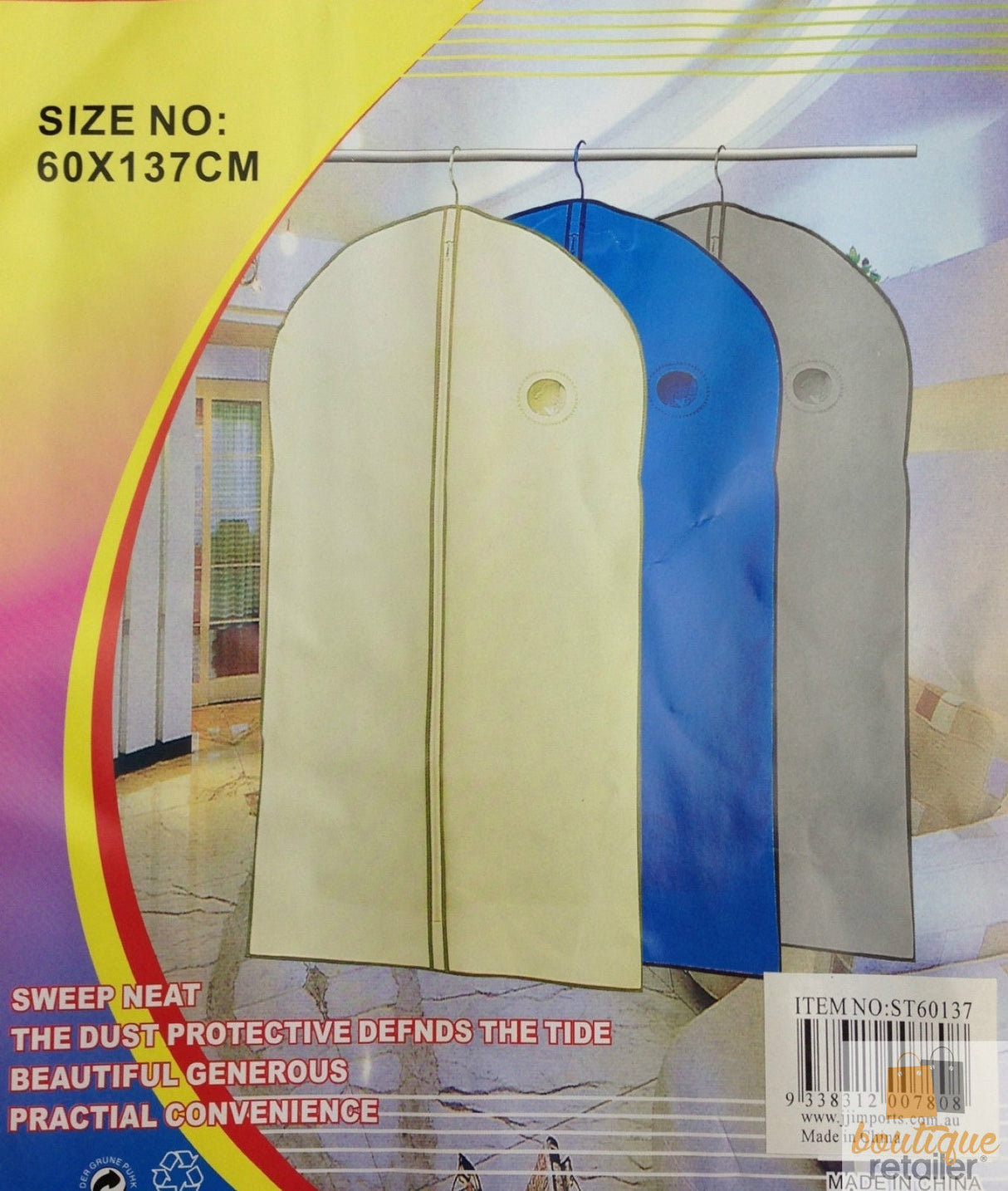 1x SUIT COVER BAG Jacket Garment Storage Coat Protector Clothes Dress Protector