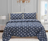 Super King Comforter Set with 2 Pillow Cases in Zinc Floral