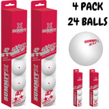 24x Table Tennis Balls 40+ Ping Pong Game Non-Celluloid - 2 Star Red Dot