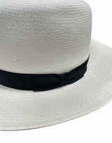 Hand Woven Grade 8 Panama Cooler Fedora Hat Summer Breathable Waterproof - Natural