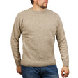 100% SHETLAND WOOL CREW Round Neck Knit JUMPER Pullover Mens Sweater Knitted - Burgundy (97)