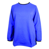 Ladies Plus Size Crew Neck Long Sleeve Top Womens Jumper - Purple/Black