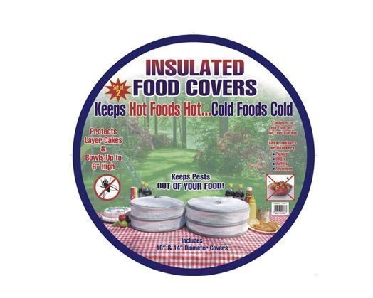 2pcs INSULATED FOOD COVERS Camping Picnic BBQ Lunch Cake Dessert Outdoor Food