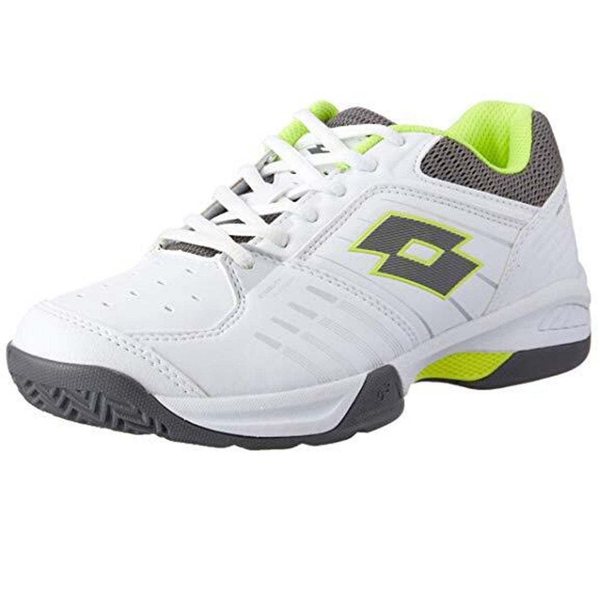 Lotto Mens Court Tennis Shoes Logo T-TOUR 600 X All Court Sneakers - White/Yellow