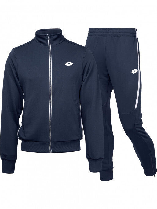 Lotto Boy's Aydex IV Suit Full Zip Jacket And Pants Deep Dry Tennis Sport - Navy