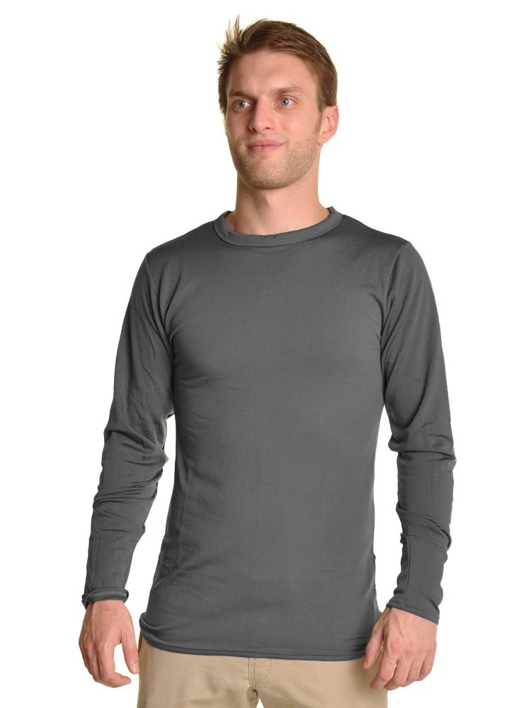 Mens Thermal Top w/ Brushed Interior Warm Winter Fleece Baselayer