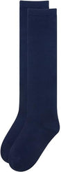 1x Pair School Uniform Knee High Socks Cotton Rich Girls Boys Kids - Navy