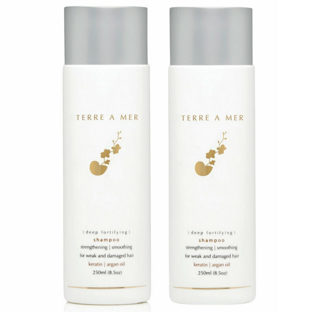 2x TERRE A MER Deep Fortifying Keratin Hair Shampoo Strengthening Smoothing