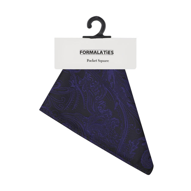 Formalaties Tapestry Floral Print Pocket Square Handkerchief in Purple