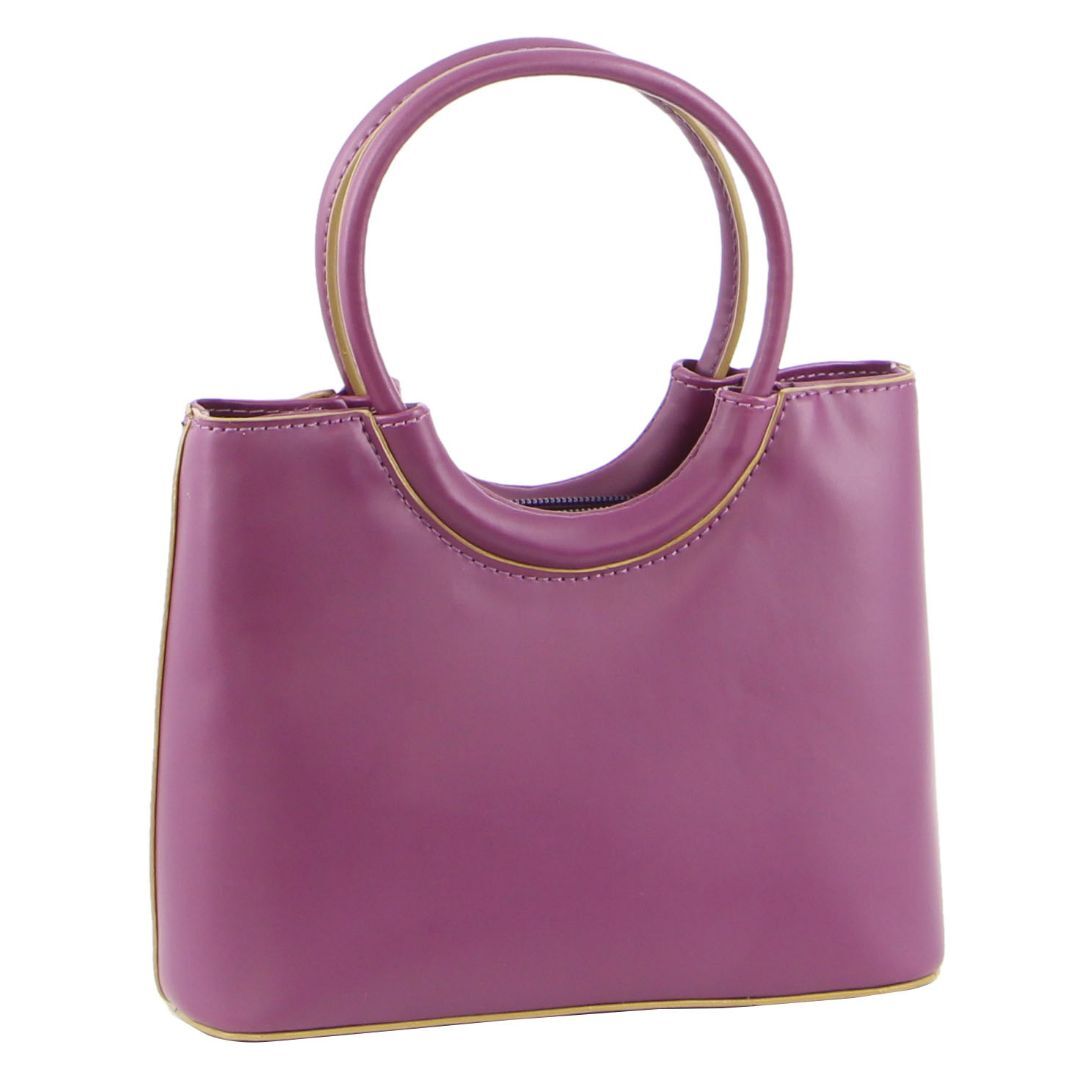 Milleni Mini Fashion Bag Tote Handbag in Plum