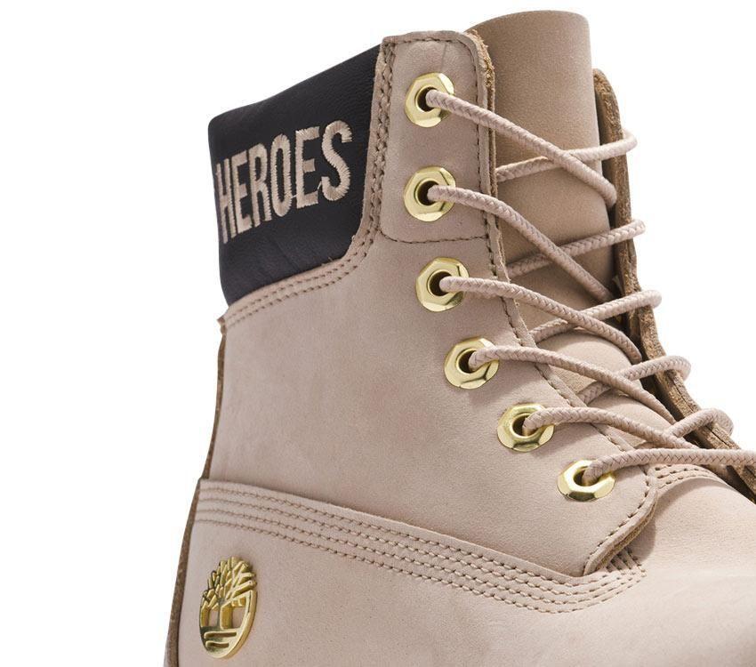 Timberland Womens Premium 6" Waterproof Boots Shoes Leather - Light Beige Nubuck