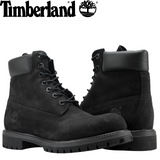 TIMBERLAND Mens 6-Inch Premium Waterproof Boots Original Iconic Shoes - Black Nubuck