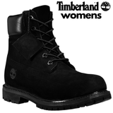 Timberland Womens Premium 6" Waterproof Leather Boots Classic Ladies - Black Nubuck