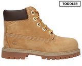 Timberland Kids Premium 6" Waterproof Toddler Boots Childrens Shoes - Wheat