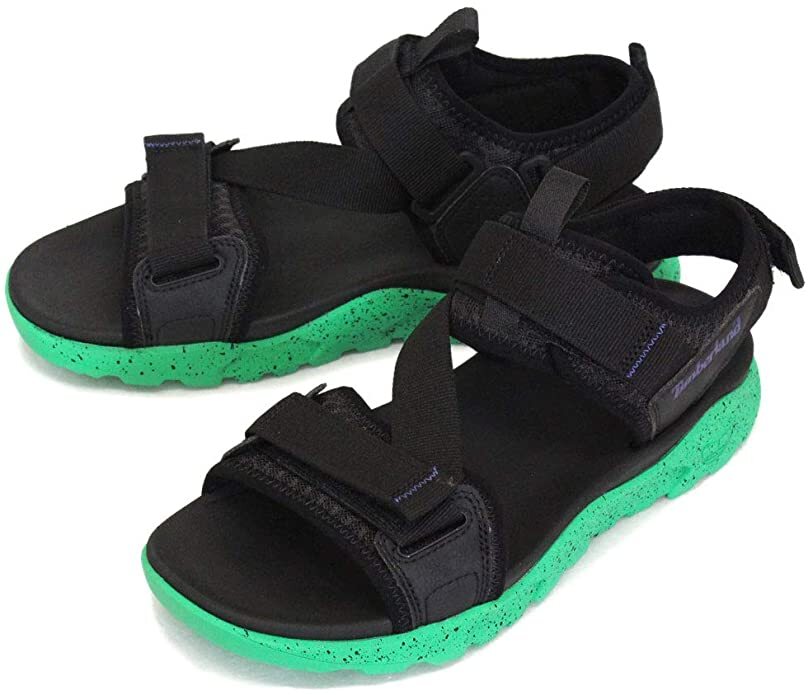 Timberland Ripcord Backstrap Sandals - Black Mesh