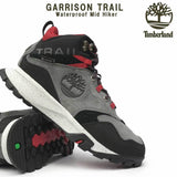 Timberland Mens Garrison Trail Waterproof Mid Hiking Boots High Top - Dark Grey