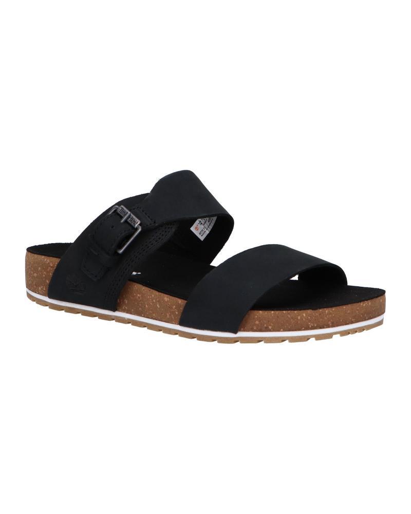 Timberland Womens Malibu Waves Slide Sandals Flip Flops - Black Nubuck