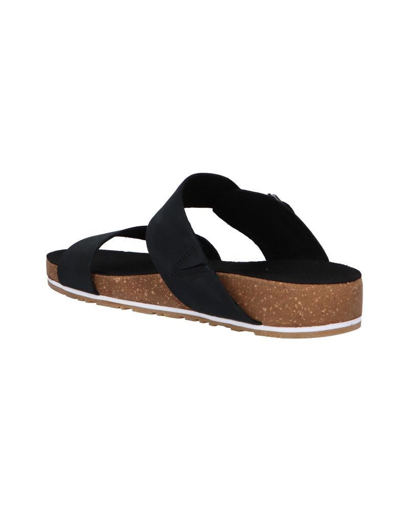 Timberland Womens Malibu Waves Slide Sandals Flip Flops - Black Nubuck