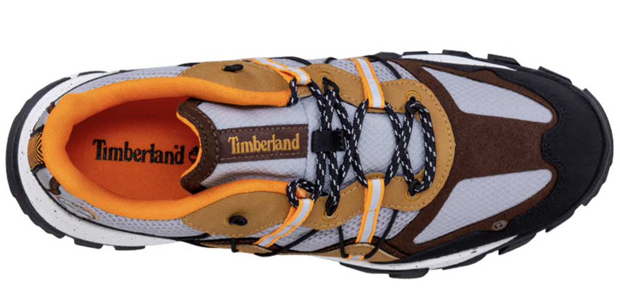 Timberland Mens Garrison Trail Hiking Sneakers Shoes Trekking Runners - Grey Mesh/Brown