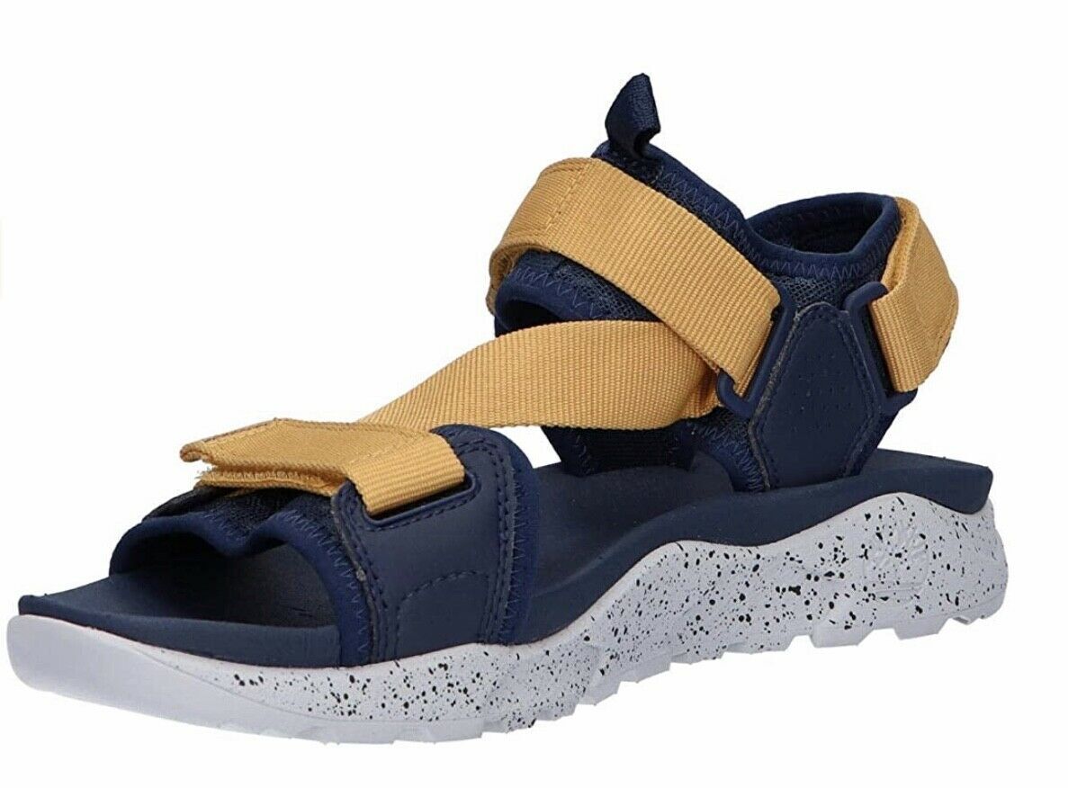 Timberland Mens Ripcord Backstrap Sandals Summer Thongs - Navy Mesh