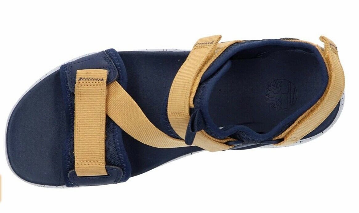 Timberland Mens Ripcord Backstrap Sandals Summer Thongs - Navy Mesh