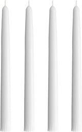 192x Premium Church Taper Candle Pillar Candles White Unscented Lead Free 6Hrs - 25cm (10")