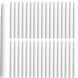 192x Premium Church Taper Candle Pillar Candles White Unscented Lead Free 6Hrs - 25cm (10")