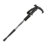 Folding Walking Stick Telescopic Adjustable Antishock Hiking Grip Pole Trekking