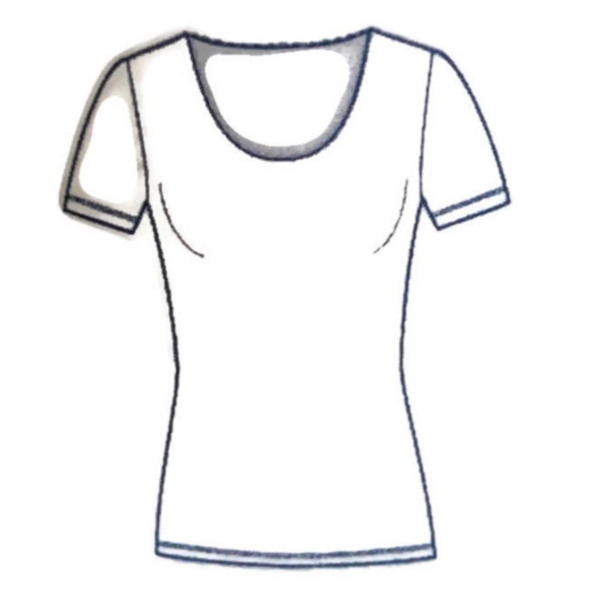 Ladies Scoop Neck Short Sleeve Thermal Top Merino Wool Blend Womens - Natural