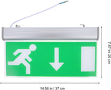 Slimline Emergency Exit Sign Light LED Ceiling Mount Running Man Double Sided